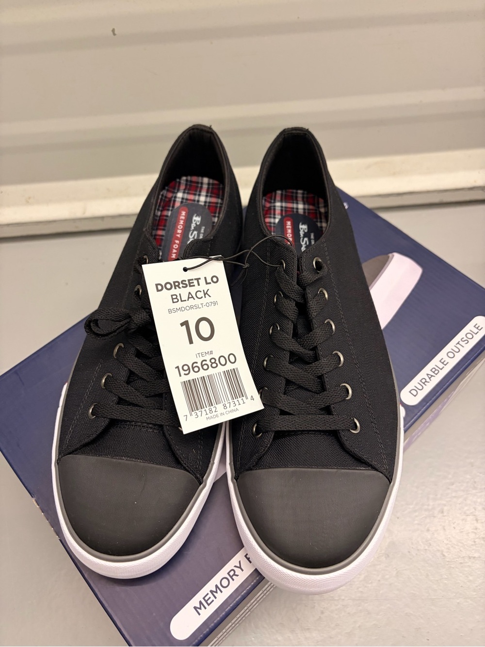 Ben Sherman Black Low-Top Canvas Sneakers